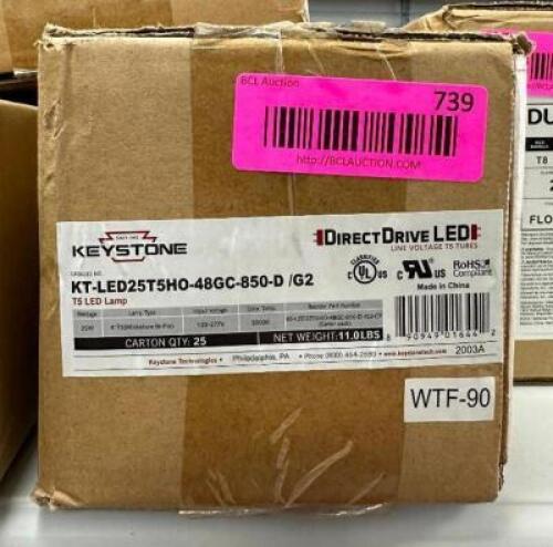 25CT BOX OF 25W T5 DAYLIGHT ENERGY EFFICIENT LED TUBE LIGHTS