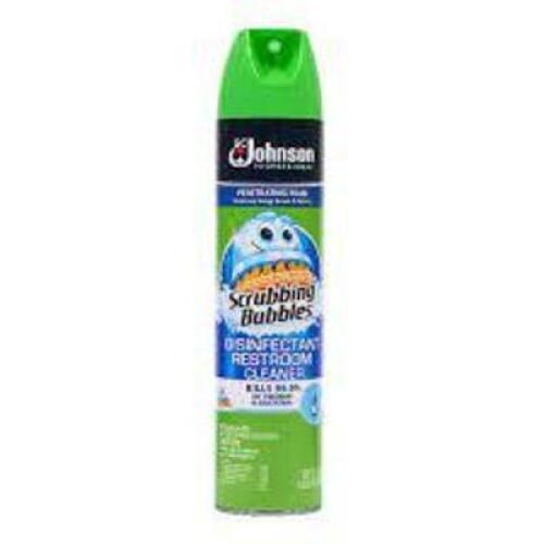 DESCRIPTION: (6) DISINFECTANT RESTROOM CLEANER BRAND/MODEL: SC JOHNSON SCRUBBING BUBBLES RETAIL$: $5.00 EA SIZE: 25 OZ QTY: 6