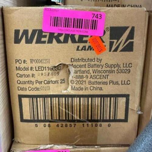 25CT BOX OF 14WT8 DAYLIGHT ENERGY EFFICIENT LED TUBE LIGHT BULBS