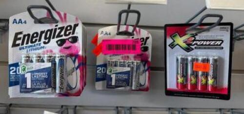 (5) 4CT PACKS OF ULTIMATE LITHIUM AA AND (1) 4CT PACK OF RECHARGEABLE BATTERIES