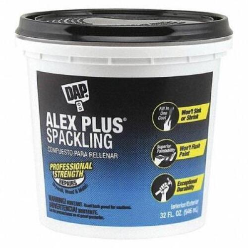 DESCRIPTION: (2) SPACKLING BRAND/MODEL: DAP #491T60 INFORMATION: WHITE RETAIL$: $8.00 EA SIZE: 32 OZ QTY: 2