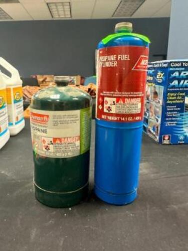PARTIAL CANISTERS OF PROPANE FUEL