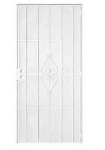 WHITE UNIVERSAL STEEL SECURITY DOOR