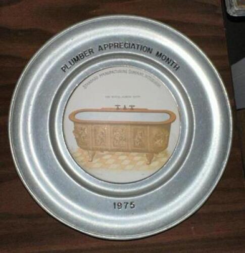 (4)- VINTAGE PLUMBER APPRECIATION PLATES