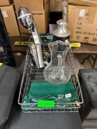 STORAGE BIN WITH ASSORTED HOME GOODS