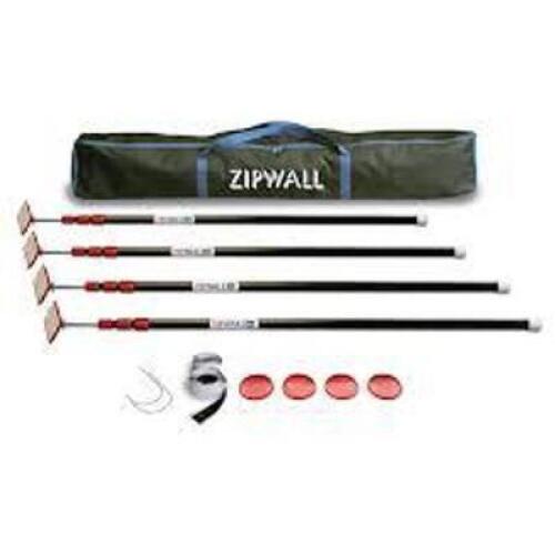 DESCRIPTION: (1) DUST BARRIER SYSTEM STARTER KITBRAND/MODEL: ZIPWALL #45AP93SIZE: 4 PACKRETAIL$: $384.00 EAQTY: 1