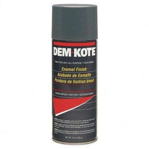 DESCRIPTION: (6) CONCRETE MASONRY METAL AND WOOD SPRAY PAINT BRAND/MODEL: DEM-KOTE #6FGH7 INFORMATION: MACHINE GREY GLOSS RETAIL$: $4.50 EA SIZE: 10 O