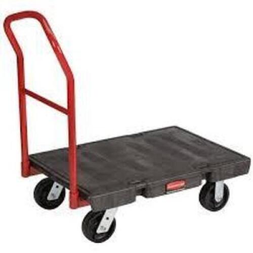 DESCRIPTION: (1) HEAVY DUTY PLATFORM TRUCK BRAND/MODEL: RUBBERMAID #FG440600BLA INFORMATION: BLACK, PLASTIC SIZE: 24" X 36 RETAIL$: $648.00 EA QTY: 1