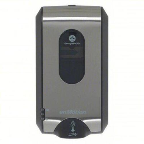 DESCRIPTION: (1) SOAP / SANITIZER DISPENSER BRAND/MODEL: GEORGIA-PACIFIC #54GD34 INFORMATION: SILVER, STAINLESS STEEL RETAIL$: $50.50 EA QTY: 1