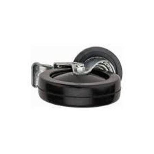 DESCRIPTION: (4) HARD RUBBER SWIVEL WITH BRAKE CASTER BRAND/MODEL: WORKSMART #CA5SBR-RB INFORMATION: SWIVEL WITH RUBBER DONUT AND BRAKE SIZE: 5" RETAI