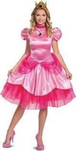 DESCRIPTION: (1) ADULT HALLOWEEN COSTUME BRAND/MODEL: SUPER MARIO BROTHERS INFORMATION: PRINCESS PEACH SIZE: LARGE RETAIL$: $77.88 EA QTY: 1