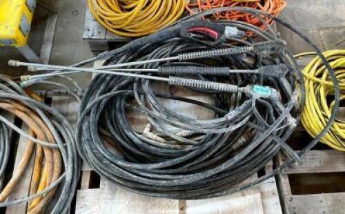 (3) PRESSURE WASHER HOSES WITH GUNS