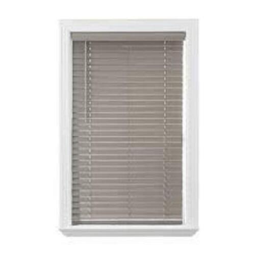 DESCRIPTION: (2) BLINDS BRAND/MODEL: BETTER HOMES AND GARDENS INFORMATION: RUSTIC GRAY SIZE: 34X64 RETAIL$: $15.45 EA QTY: 2