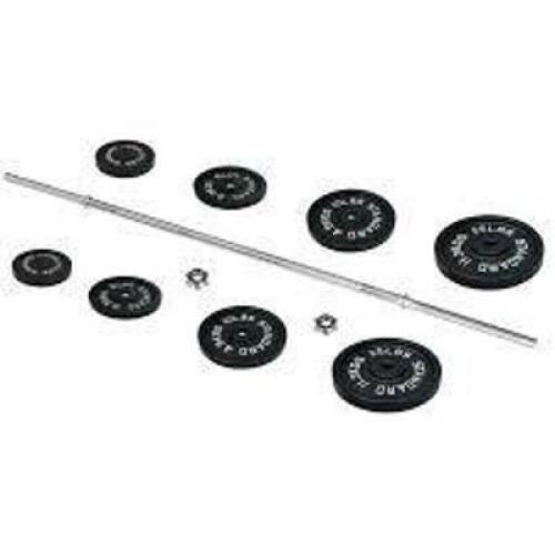 DESCRIPTION: (1) WEIGHT LIFTING BARBELL AND WEIGHTS SETBRAND/MODEL: ATHLETIC WORKS #AW-1ST 100 BARINFORMATION:&nbsp;INCLUDES (2) 10LB, (2) 5LB, (4) 2 1/2LB WEIGHTSRETAIL$: $98.00 EAQTY: 1