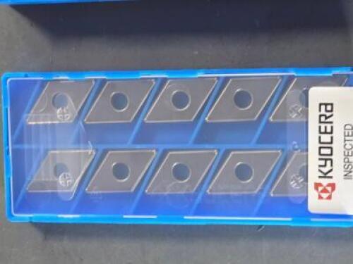 DESCRIPTION: (30) CARBIDE TURNING INSERTS BRAND/MODEL: KYOCERA DNGG 432 DP RETAIL$: $610.30 QTY: 30