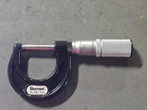 DESCRIPTION: (1) MECHANICAL OUTSIDE MICROMETER BRAND/MODEL: STARRETT 67999 SIZE: 1" RANGE RETAIL$: $162.24 QTY: 1