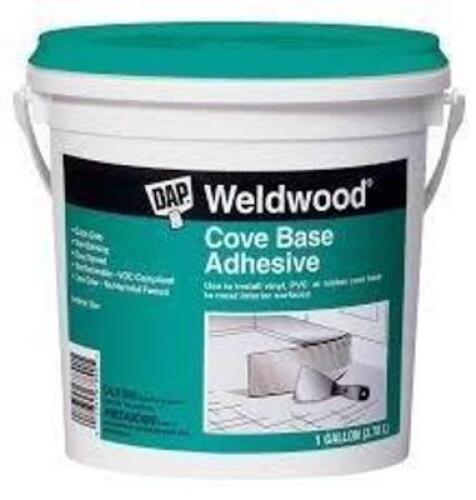 DESCRIPTION: (2) COVE BASE ADHESIVE BRAND/MODEL: DAP WELDWOOD SIZE: 1 GALLON RETAIL$: $28.59 EA QTY: 2