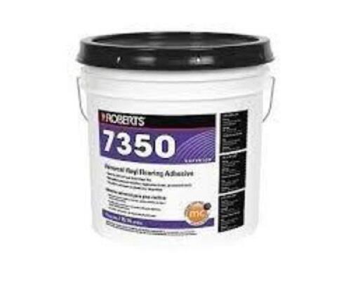 DESCRIPTION: (1) RESILIENT FLOOR AND VINYL BACKED CARPET TILE ADHESIVE BRAND/MODEL: ROBERTS 7350 SIZE: 1 GALLON RETAIL$: $28.15 EA QTY: 1