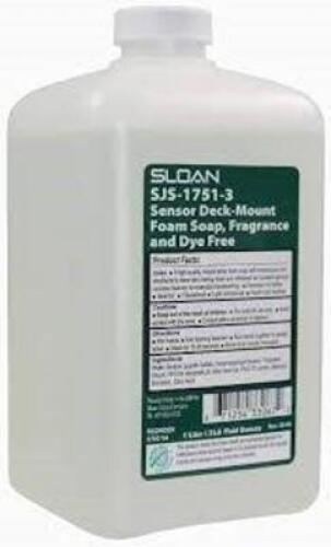 DESCRIPTION: (4) SENSOR DECK-MOUNT FOAM SOAP BRAND/MODEL: SLOAN #SJS-1751-3 INFORMATION: FRAGRANCE FREE AND DYE FREE SIZE: 1 L RETAIL$: $101.58 EA QTY