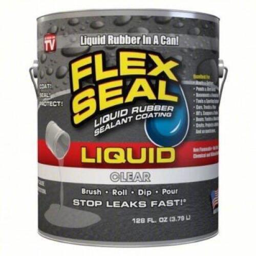 DESCRIPTION: (1) LIQUID RUBBER BRAND/MODEL: FLEX SEAL #61TJ29 INFORMATION: CLEAR SIZE: 1 GALLON RETAIL$: $171.70 EA QTY: 1