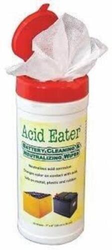DESCRIPTION: (5) BATTERY CLEANING AND NEUTRALIZING WIPES BRAND/MODEL: ACID EATER SIZE: 30 7X8 WIPES PER CONTAINER RETAIL$: $10.25 EA QTY: 5