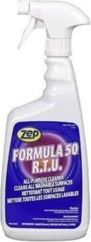 DESCRIPTION: (6) FORMULA 50 RTU ALL PURPOSE CLEANER BRAND/MODEL: ZEP #S119-8 SIZE: 1 QT RETAIL$: $12.00 EA QTY: 6