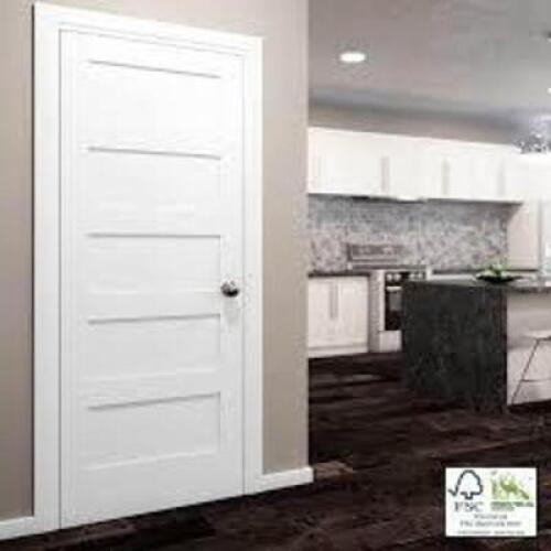 DESCRIPTION: (1) 5 PANEL FLAT SHAKER PRIMED DOOR BRAND/MODEL: EIGHT DOORS INFORMATION: WHITE SIZE: 80" X 30" X 1-3/8" RETAIL$: $198.00 EA QTY: 1