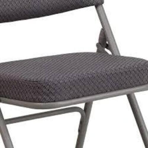 DESCRIPTION: (2) FOLDING CHAIRS, CLOTH SEAT BRAND/MODEL: BELNICK INFORMATION: GRAY RETAIL$: $26.49 EA QTY: 2