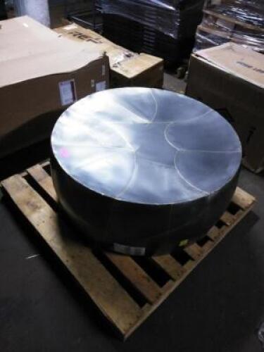 DESCRIPTION: (1) GIANT ART OTTOMAN INFORMATION: METAL, SEE INSPECTION QTY: 1