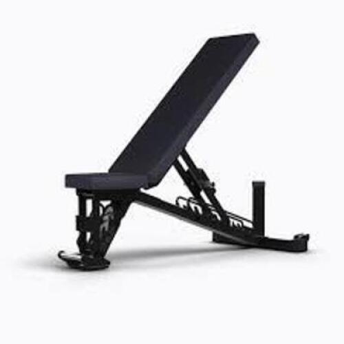 DESCRIPTION: (1) ADJUSTABLE WORKOUT BENCH BRAND/MODEL: REP #AB-5202-1-MBLK INFORMATION: BLACK, METALLIC RETAIL$: $499.99 EA QTY: 1