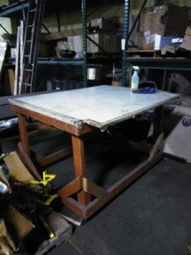 DESCRIPTION: (1) WORK TABLE BRAND/MODEL: SEE INSPECTION SIZE: 58" W X 47" D X 38" H RETAIL$: $360.00 EA QTY: 1
