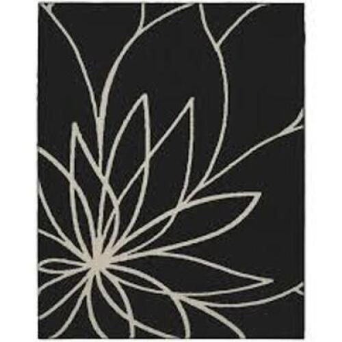 DESCRIPTION: (1) AREA RUG INFORMATION: BLACK / IVORY FLORAL SIZE: 8' X 10' RETAIL$: $119.34 EA QTY: 1