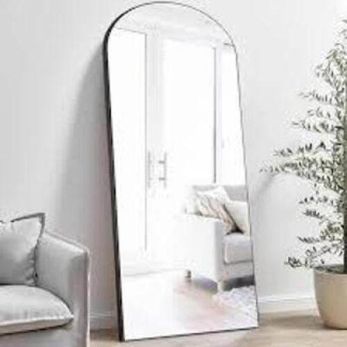 DESCRIPTION: (1) MODERN ARCH SHAPED FRAME MIRROR BRAND/MODEL: DOVELINA #SUUS-SM-M18080-B-S253A SIZE: 71" X 31" RETAIL$: $310.00 EA QTY: 1