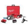 DESCRIPTION: (1) PIPE THREADING MACHINE KIT BRAND/MODEL: MILWAUKEE #2874-22HD INFORMATION: CORDLESS, M18, 0 DIE HEADS SIZE: 1/8" TO 2" PIPE RETAIL$: $