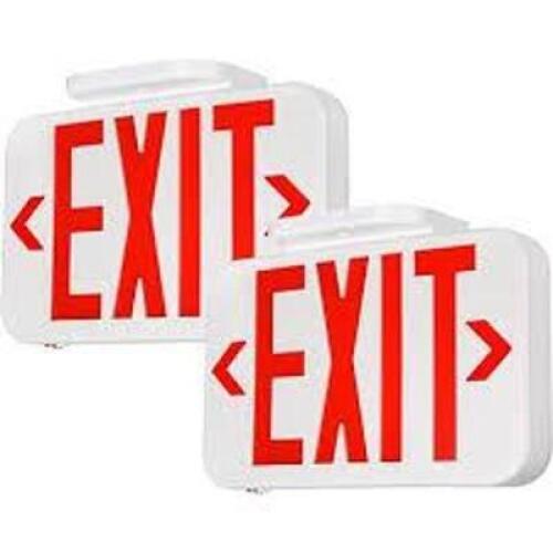 DESCRIPTION: (3) THERMOPLASTIC EXIT SIGN BRAND/MODEL: ALL-PRO #APX INFORMATION: WHITE RETAIL$: $50.00 EA QTY: 3