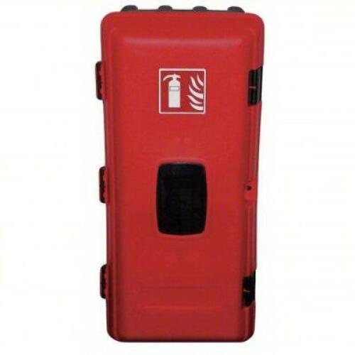 DESCRIPTION: (1) FIRE EXTINGUISHER CABINET BRAND/MODEL: JONESCO #6ATL6 INFORMATION: RED PLASTIC SIZE: FOR 10 LB TANK RETAIL$: $150.84 EA QTY: 1