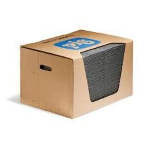 DESCRIPTION: (1) BOX OF (100) ABSORBENT MAT PAD BRAND/MODEL: PIG #30PV54 INFORMATION: GREY, DISPENSER BOX SIZE: 28 OZ CAPACITY RETAIL$: $165.57 EA QTY