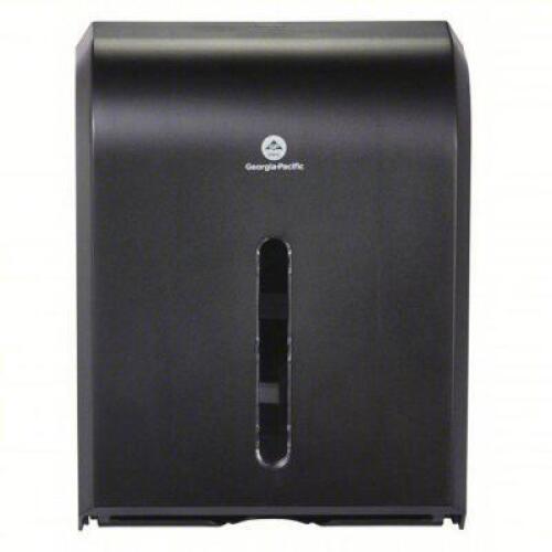 DESCRIPTION: (2) PAPER TOWEL DISPENSER BRAND/MODEL: GEORGIA PACIFIC #4CJ95 INFORMATION: BLACK SIZE: C-FOLD/MULTIFOLD, 8 IN_9 3/4 IN_10 1/8 IN PAPER TO