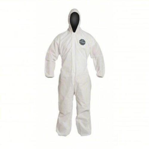DESCRIPTION: (25) DISPOSABLE COVERALLS BRAND/MODEL: DUPONT #40L049 INFORMATION: WHITE, ELASTIC ANKLE AND WRIST, SERGED SEAM SIZE: LARGE RETAIL$: $130.