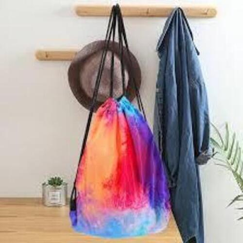 DESCRIPTION: (16) DRAWSTRING BAGS BRAND/MODEL: ZODACA INFORMATION: BUTTERFLIES AND TYE DYE RETAIL$: $14.99 EA QTY: 16