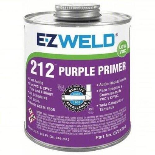 DESCRIPTION: (2) PURPLE PRIMER BRAND/MODEL: EZ WELD 212 #5E522 SIZE: 32 FL OZ RETAIL$: $56.97 EA QTY: 2