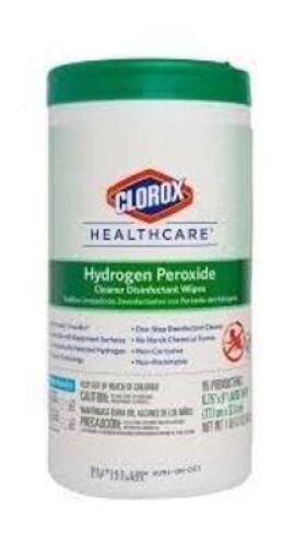 DESCRIPTION: (6) HYDROGEN PEROXIDE WIPES BRAND/MODEL: CLOROX RETAIL$: $10.00 EA QTY: 6