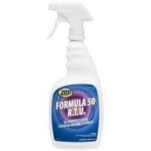 DESCRIPTION: (6) ALL PURPOSE CLEANER BRAND/MODEL: ZEP FORMULA 50 RTU SIZE: 1 QT RETAIL$: $15.00 EA QTY: 6