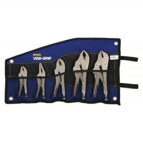 DESCRIPTION: (1) LOCKING PLIERS SET BRAND/MODEL: IRWIN #54ZG10 SIZE: Curved, 1 1/8 in_1 1/2 in_1 7/8 in_2 in Max Jaw Opening, Knurled Grip, IRHT82593