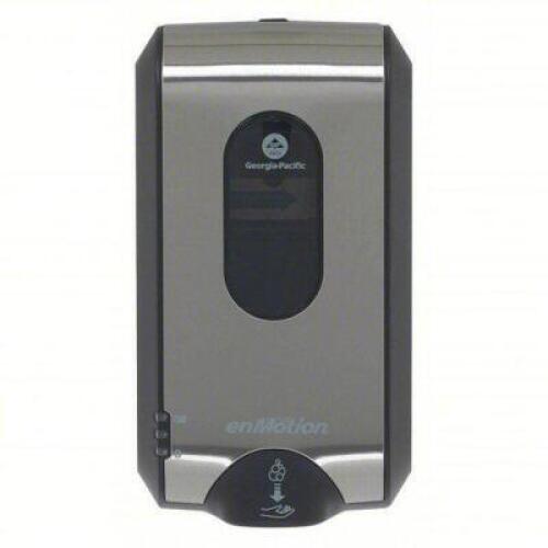 DESCRIPTION: (2) SOAP / SANITIZER DISPENSER BRAND/MODEL: GEORGIA-PACIFIC #54GD34 INFORMATION: SILVER, STAINLESS STEEL RETAIL$: $50.50 EA QTY: 2