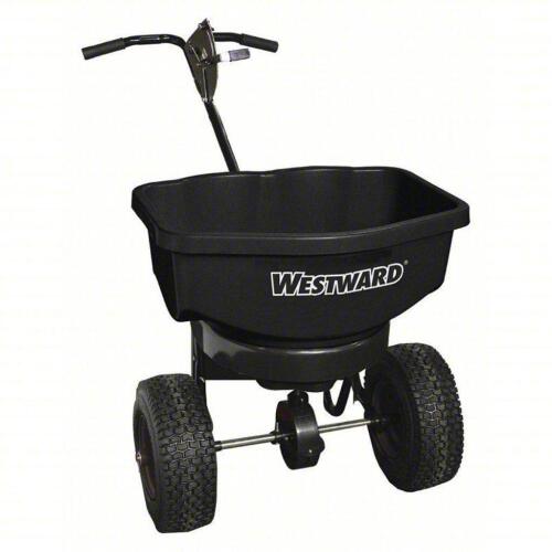 DESCRIPTION: (1) MANUAL WALK BEHIND SPREADER BRAND/MODEL: WESTWARD/45FE32 INFORMATION: 100LB CAPACITY, STEEL, 15' - 20' SPREAD WIDTH RETAIL$: $376.14