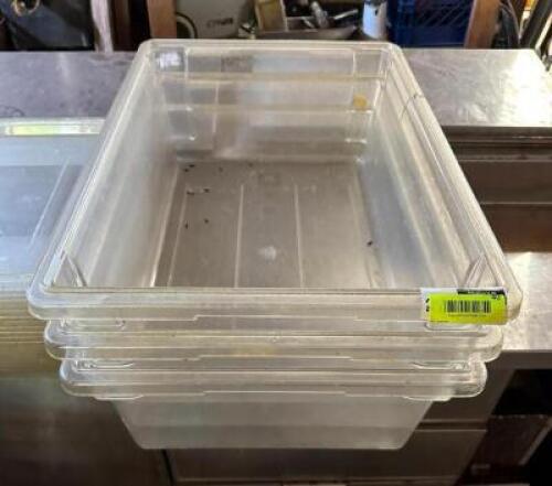 (3)- FULL SIZE FOOD STORAGE CONTAINERS WITH LIDS