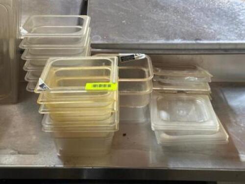 (10) - ASSORTED SIZE INGREDIENT INSERTS WITH LIDS