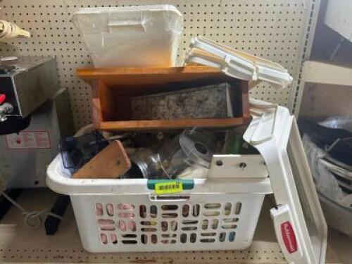 BASKET OF ASSORTED RESTAURANT HARDWARE