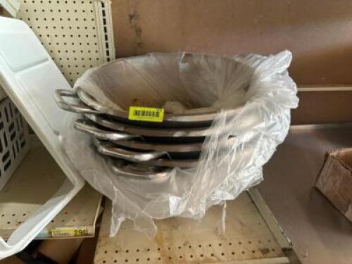 (4) - LARGE STAINLESS STEEL SALAD BOWLS